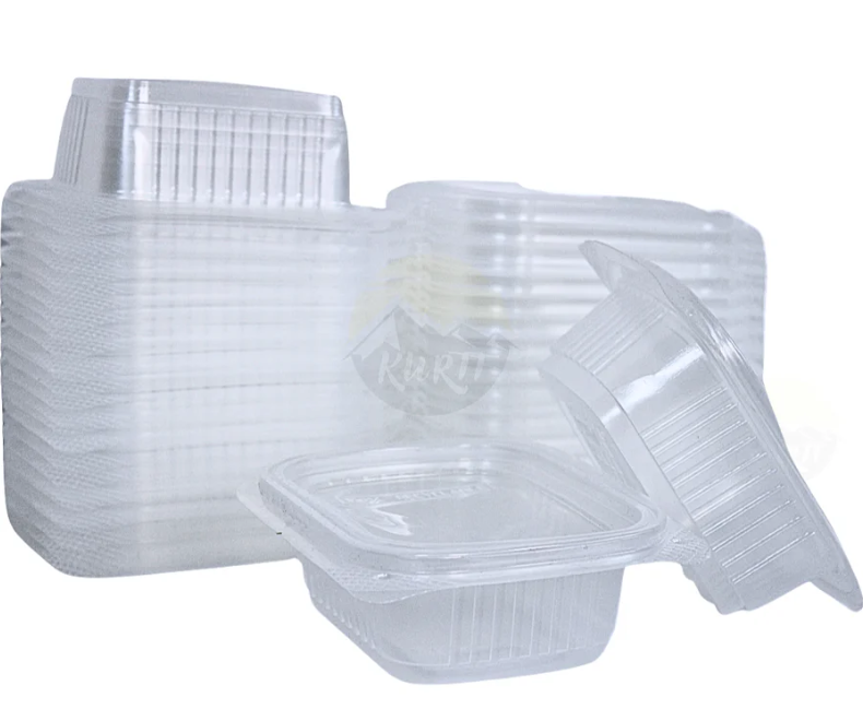 Saladebakjes Transparant met vaste Deksel 250 ml