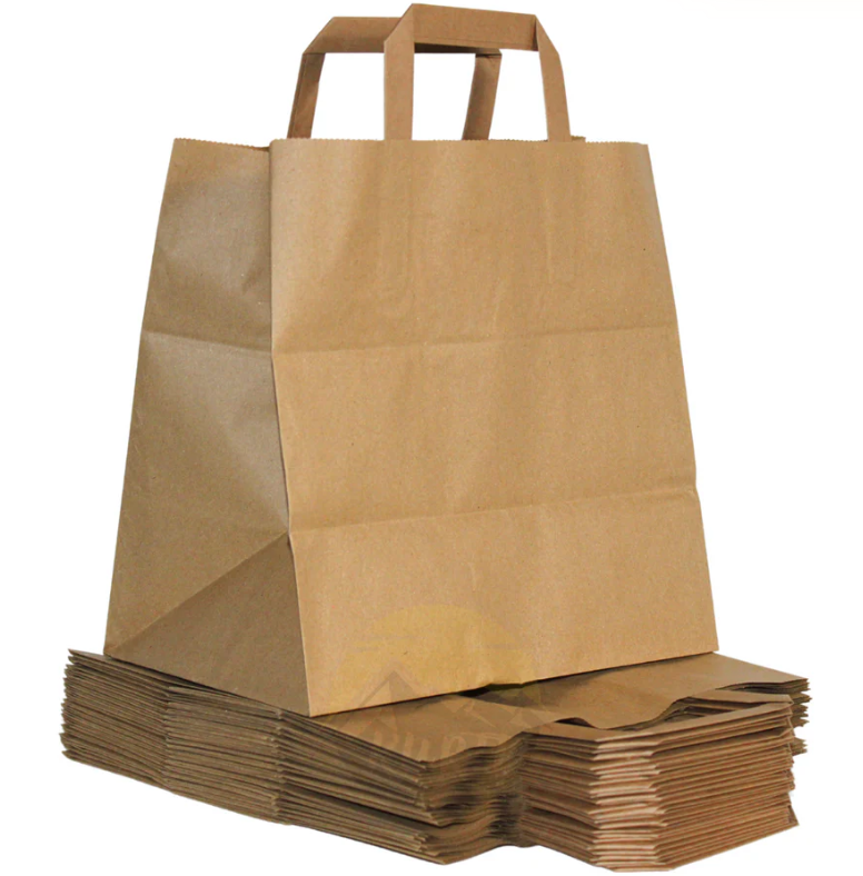 Papieren Draagtassen Medium 26x17x25cm Bruin