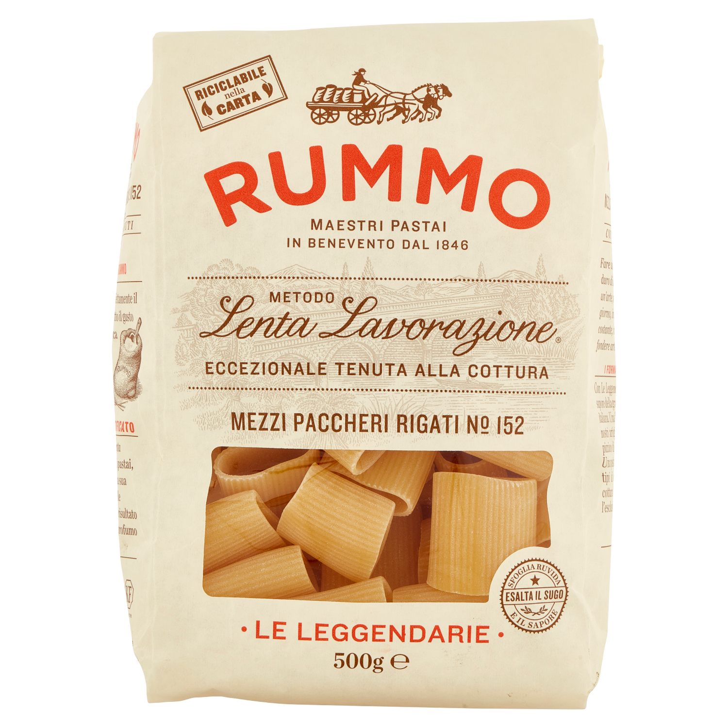 Rummo Mezzi Paccheri Rigati N.152