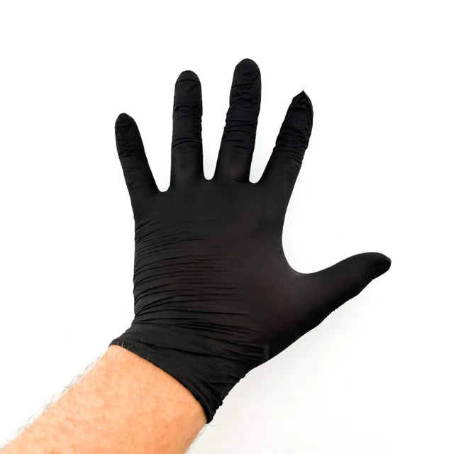 Latex Handschenen Zwart Maat XL