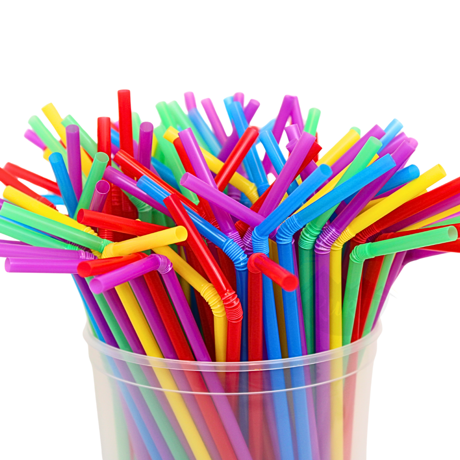 Flexibele Plastic Rietjes Multicolor
