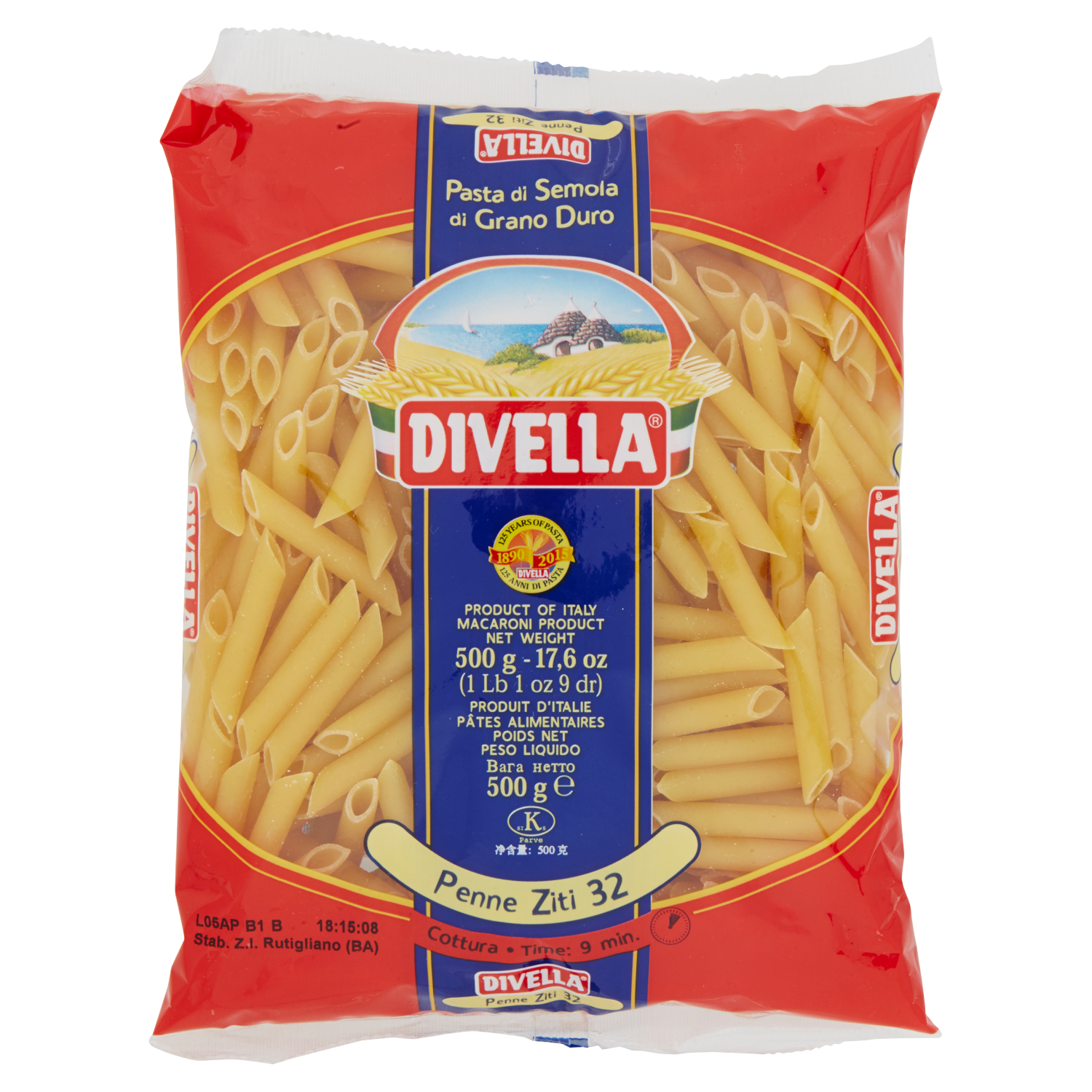 Penne Ziti Rigate Divella n32