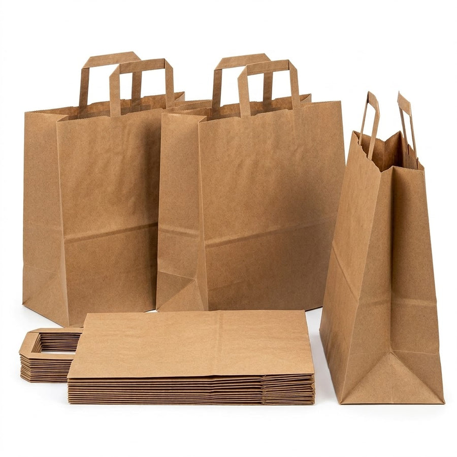 Papierdraagtassen Bruin 32+17+27cm