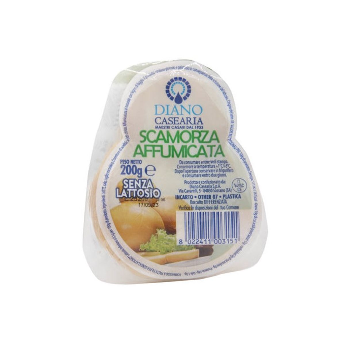 Diano Casearia Scamorza Affumicata Senza Lattosio