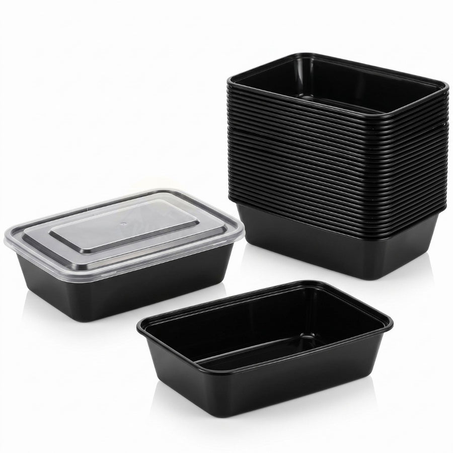 Magnetronbakjes PP 1000ml met Deksel