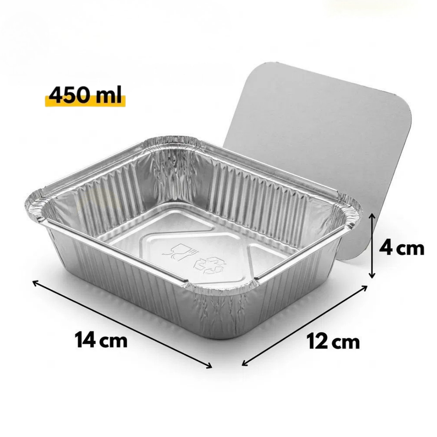 Aluminiumbakje met Deksel 450l